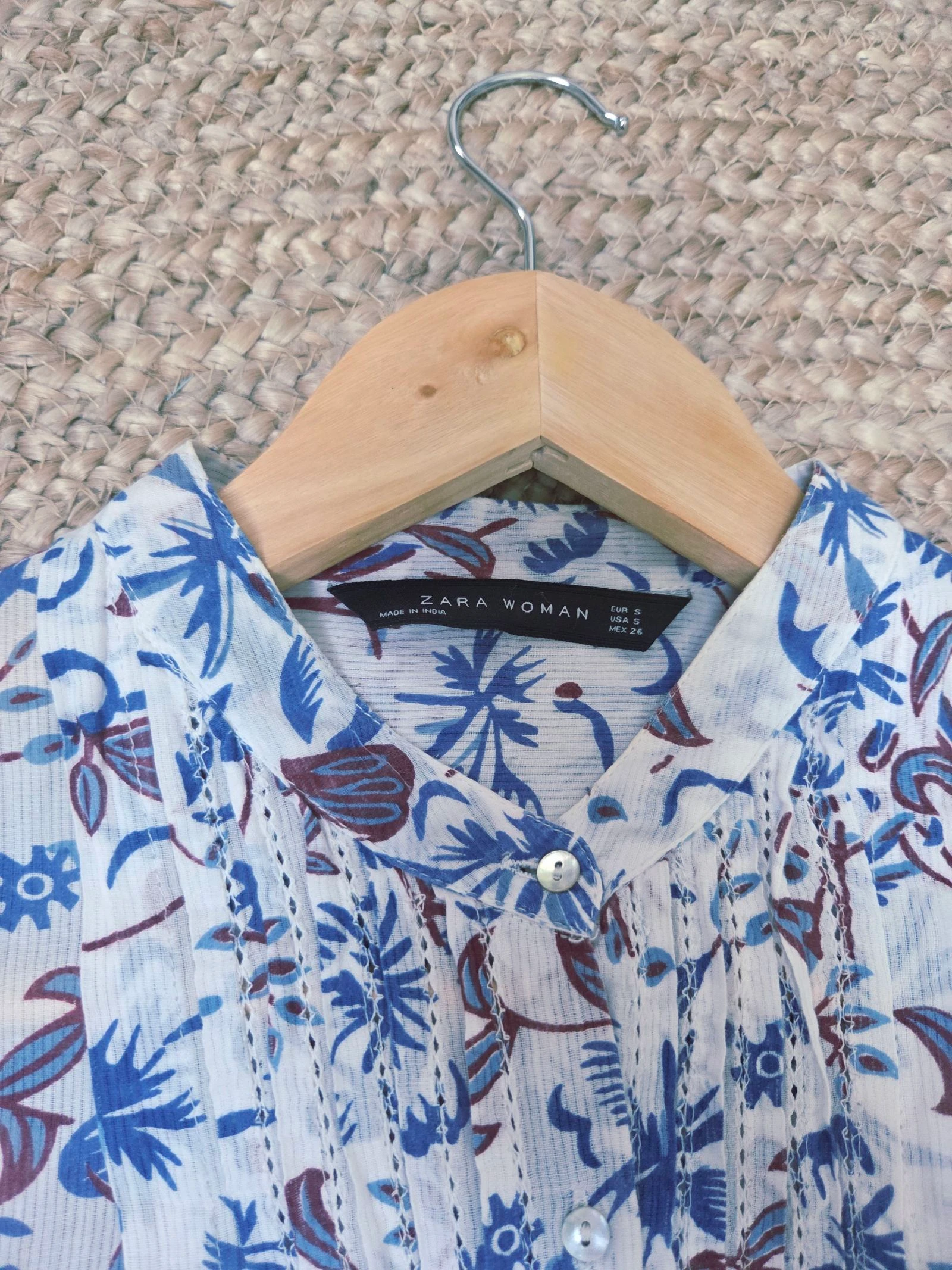 Vestido camisero de playa fino con estampado floral Zara – talla S – photo 6